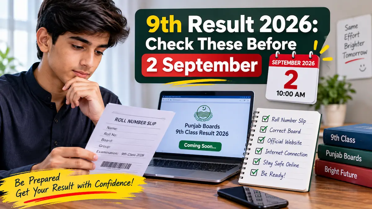 9th Result 2026 Check These Before 2 September